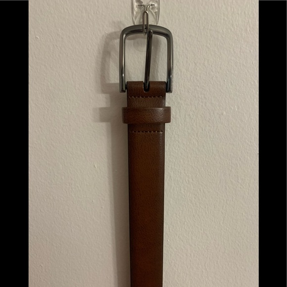 Brand New Perry Ellis Size 34 Brown Leather Belt - Picture 2 of 4
